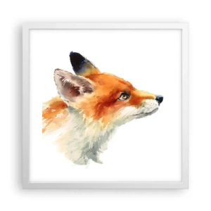 Plakat i hvid ramme - Man kan aldrig være for forsigtig - 40x40 cm