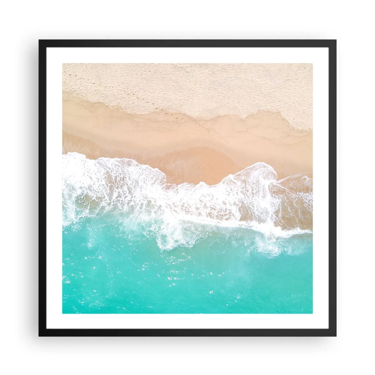 Plakat i sort ramme - Kærlig berøring - 60x60 cm