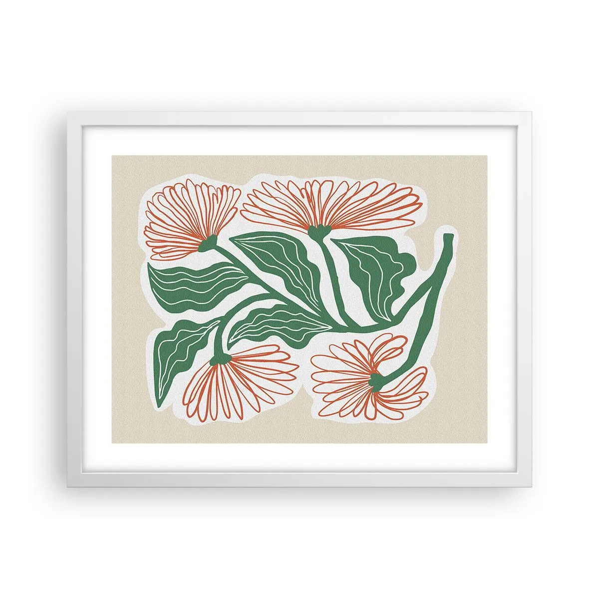 Plakat i hvid ramme - Folkeligt og moderne - 50x40 cm