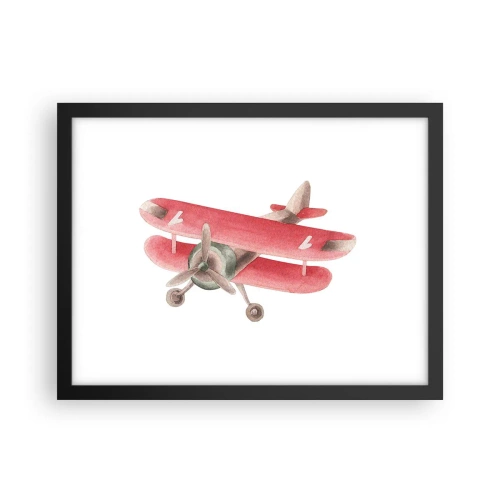 Plakat i sort ramme - Klar til at flyve højt - 40x30 cm