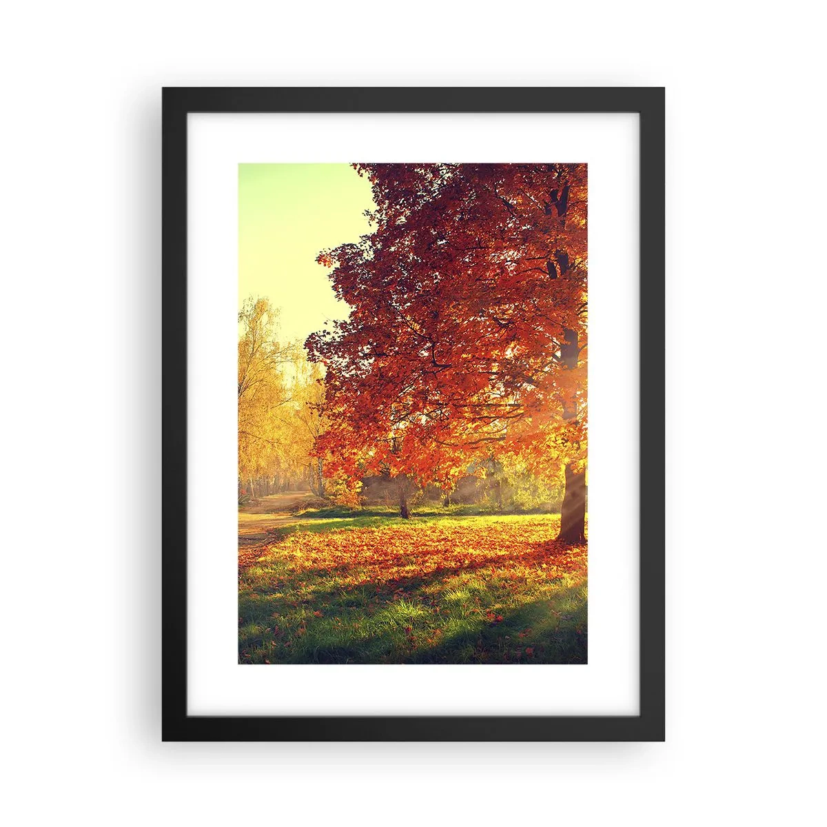Plakat i sort ramme - Rød er smuk - 30x40 cm