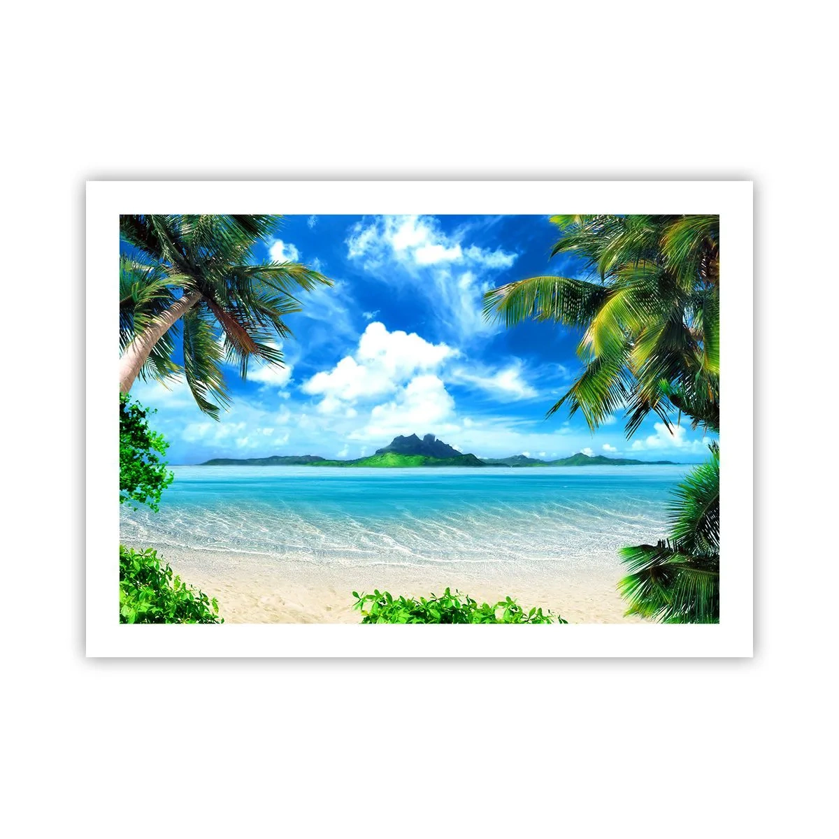 Plakat - Azur i troperne - 70x50 cm