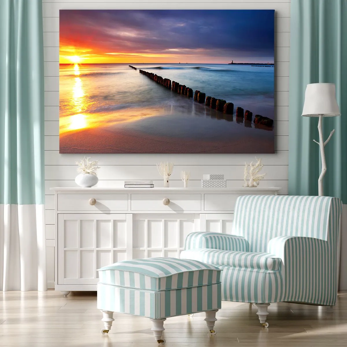 Lærredstryk - Billede på lærred - Lyt til stilheden - 120x80 cm