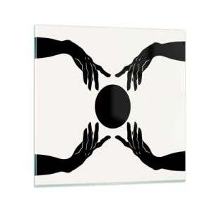 Billede på glas - Et hemmeligt tegn - 30x30 cm