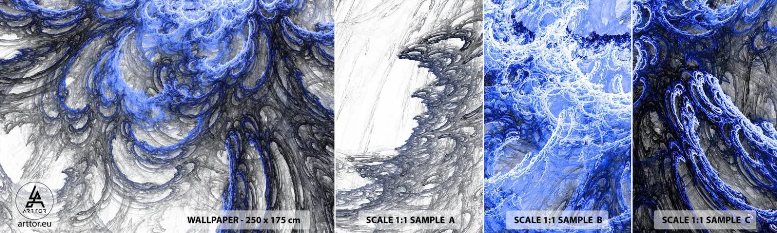 Fototapet Prøve Standard Eco - En bølges fødsel - Abstraktion, Stykke, Moderne mønster - 100x30 cm