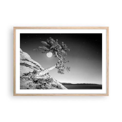 Plakat i ramme af lyst egetræ - Den sejrrige kriger - 70x50 cm