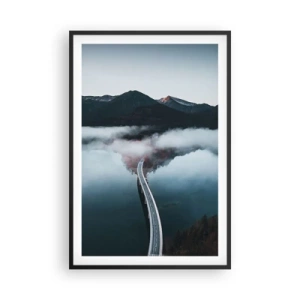 Plakat i sort ramme - Over vand så glat som et spejl - 61x91 cm