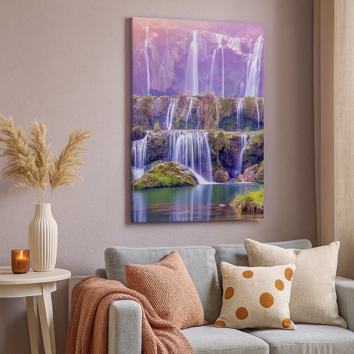 Lærredstryk - Billede på lærred - Trappe til himlen - 50x70 cm