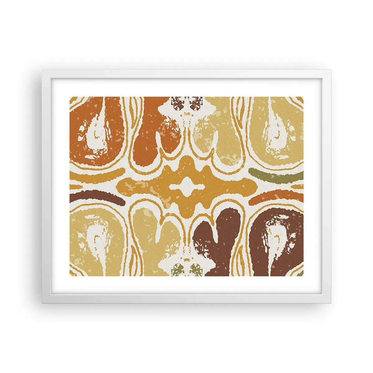 Plakat i hvid ramme - Sentimental abstraktion - 50x40 cm