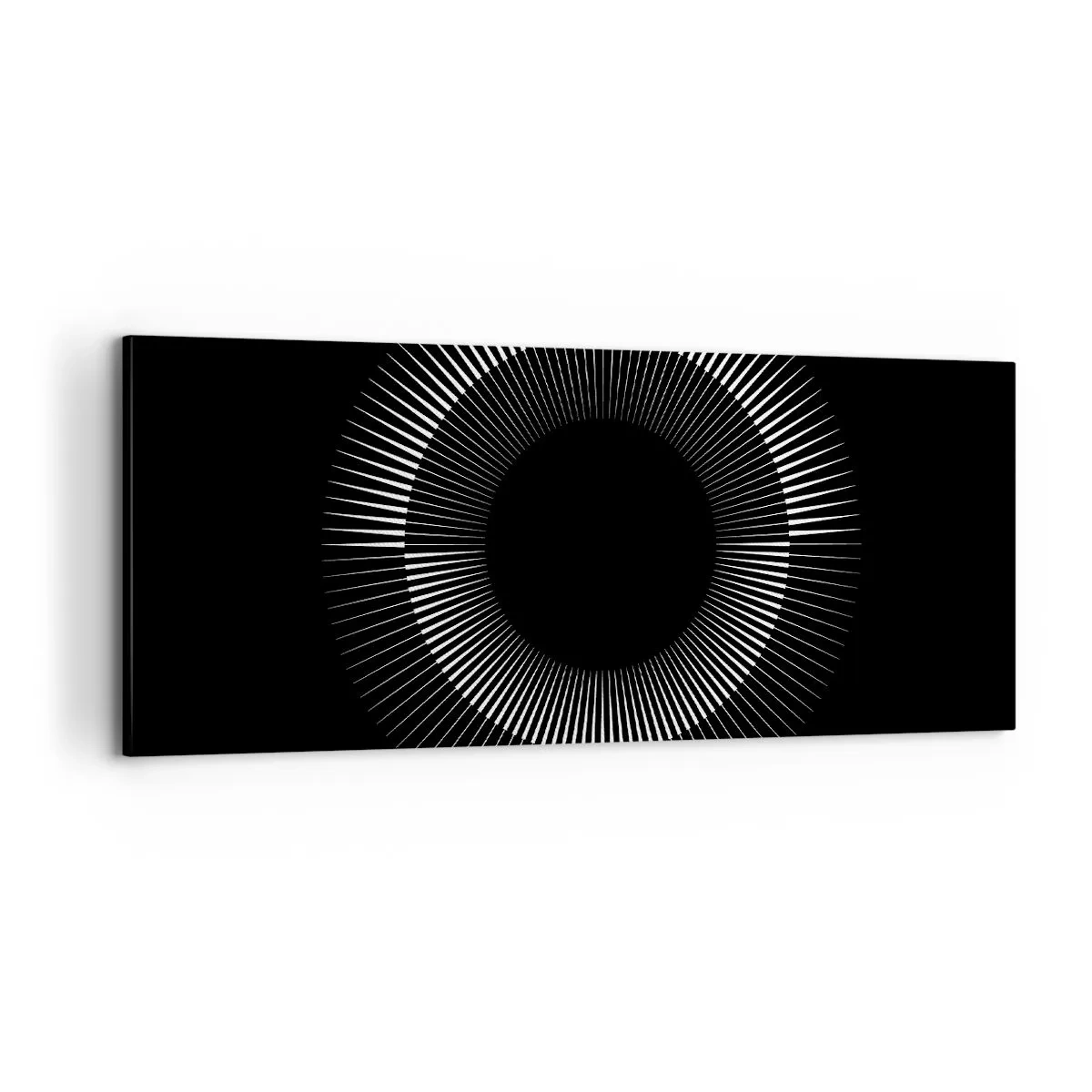 Lærredstryk - Billede på lærred - Sort sol - 100x40 cm