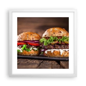 Plakat i hvid ramme - American dream - 40x40 cm