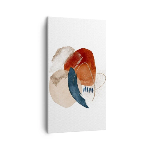 Lærredstryk - Billede på lærred - Oval sammensætning - 45x80 cm