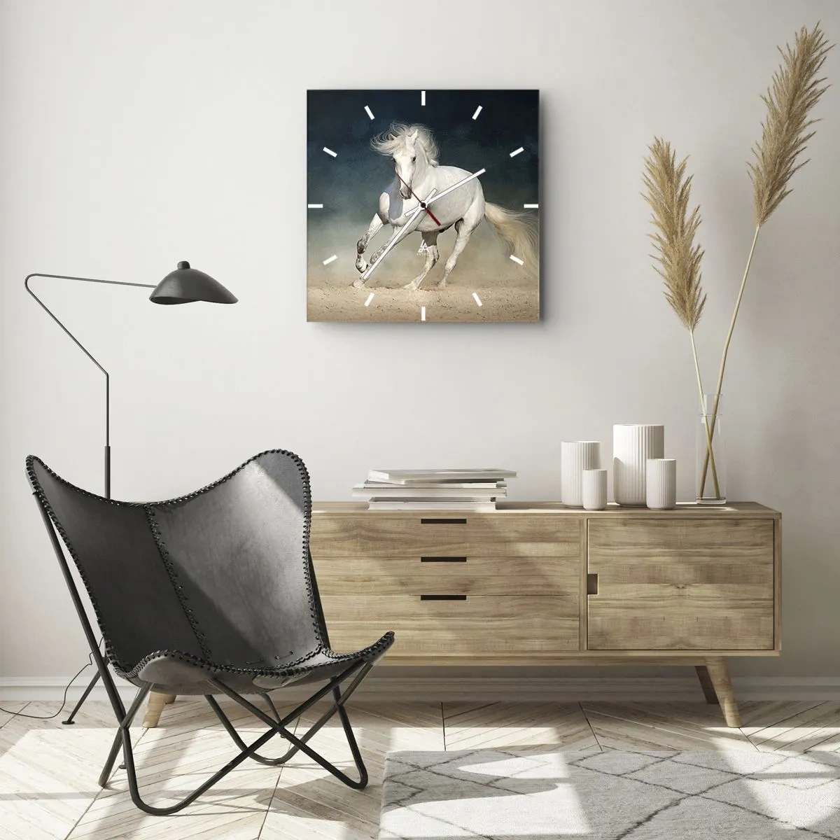 Vægur, Uret - Frihed i en ren tilstand - 40x40 cm