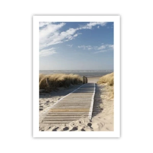 Plakat - Bag klitten, i græssets summen - 50x70 cm