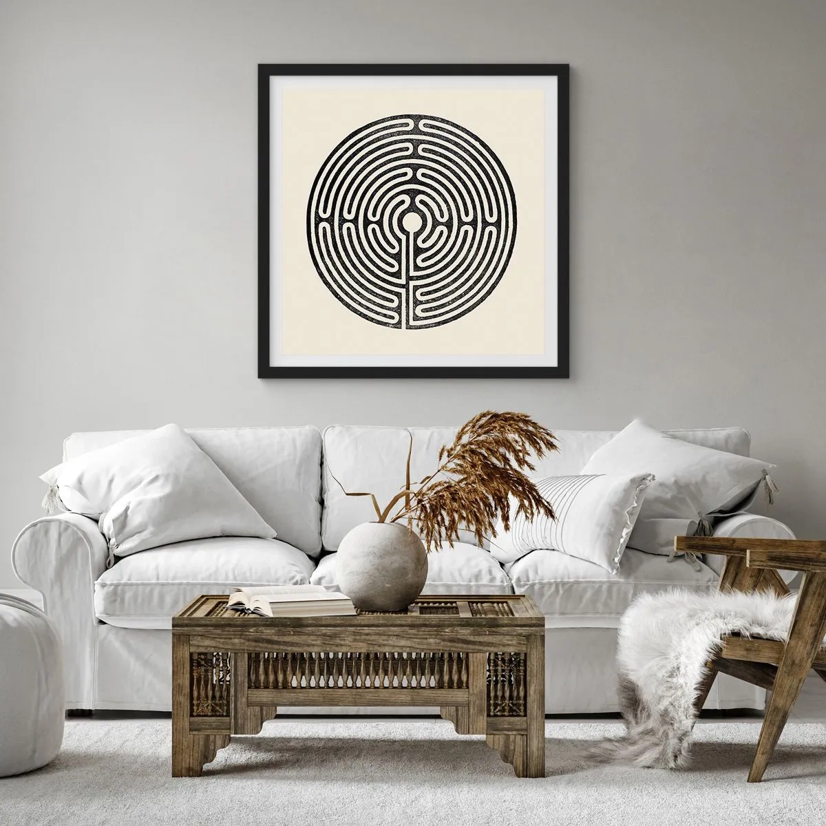 Plakat i sort ramme - Mystisk orden - 30x30 cm
