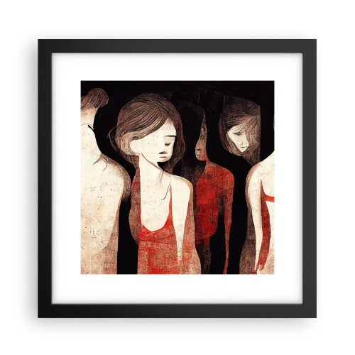 Plakat i sort ramme - Mørkets madonnaer - 30x30 cm