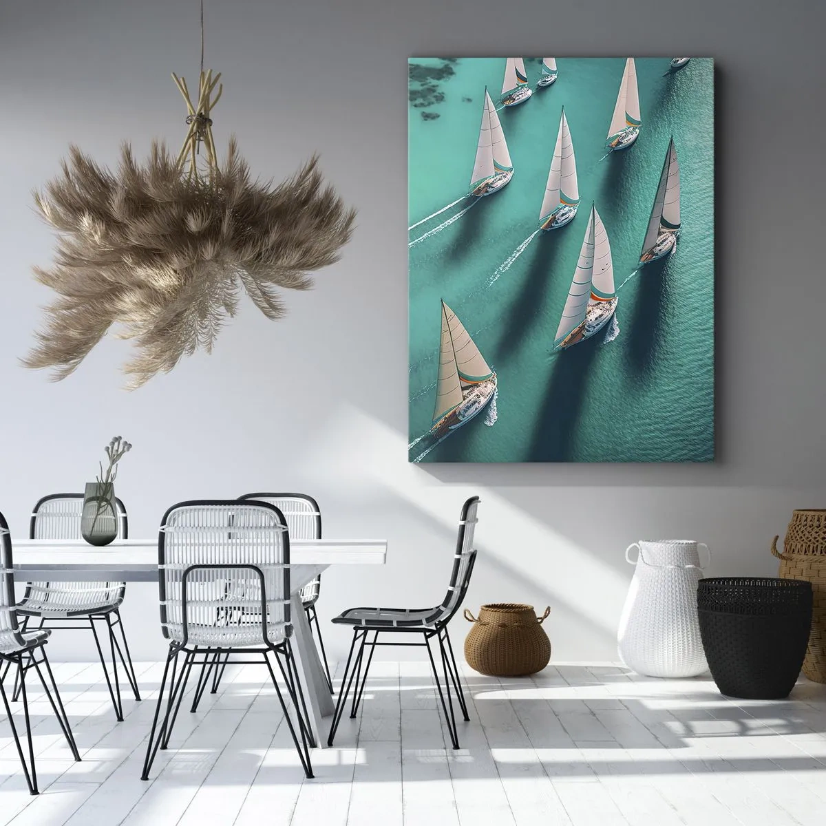 Lærredstryk - Billede på lærred - Konkurrerer med vinden - 50x70 cm