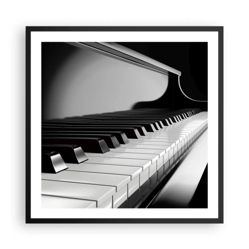 Plakat i sort ramme - Harmoni af former og farver - 60x60 cm