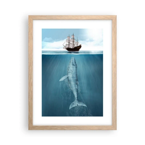 Plakat i ramme af lyst egetræ - Bedre ikke at vide - 30x40 cm