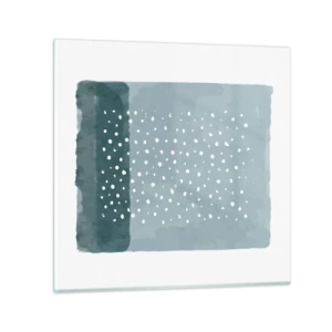 Billede på glas - Dyrket i blåt - 30x30 cm