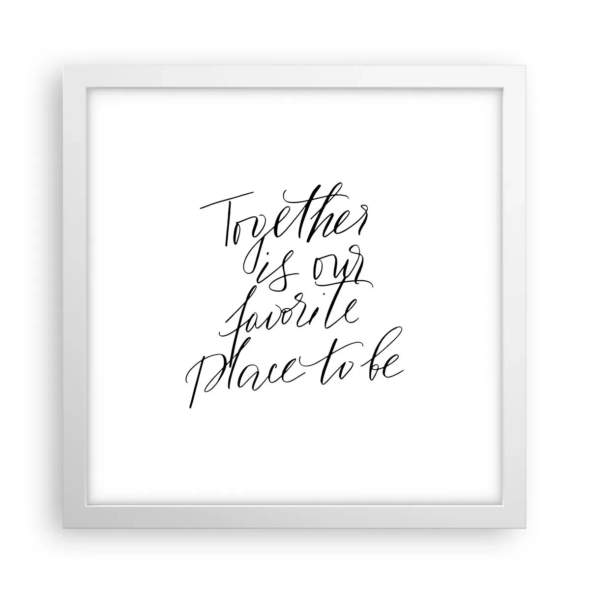 Plakat i hvid ramme - Føler du det også? - 30x30 cm