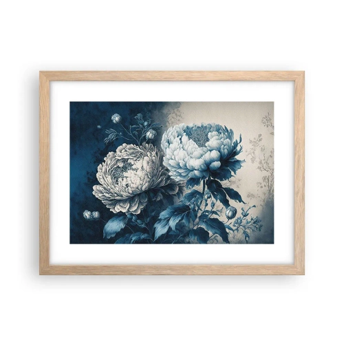 Plakat i ramme af lyst egetræ - Et godt matchet par - 40x30 cm