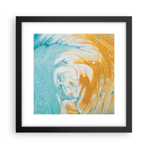 Plakat i sort ramme - Pastel hvirvel - 30x30 cm