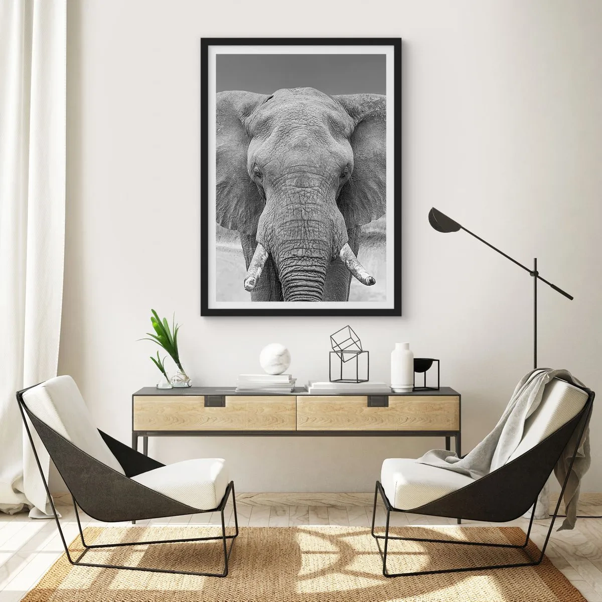 Plakat i sort ramme - Velkommen til min verden - 70x100 cm