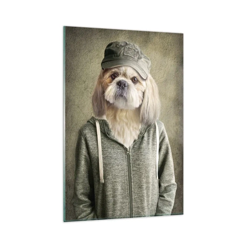 Billede på glas - Jeg foretrækker afslappethed - 80x120 cm