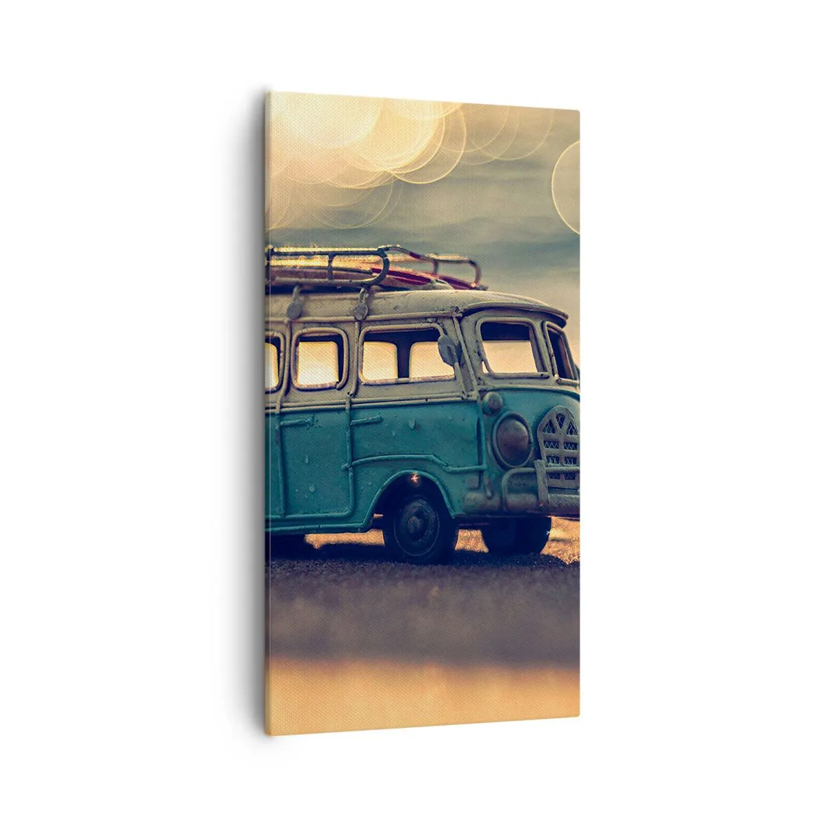 Lærredstryk - Billede på lærred - Enden på idolerne: penge og arbejde - 55x100 cm