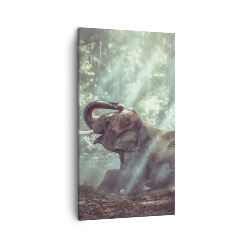 Lærredstryk - Billede på lærred - Og hør her... - 45x80 cm