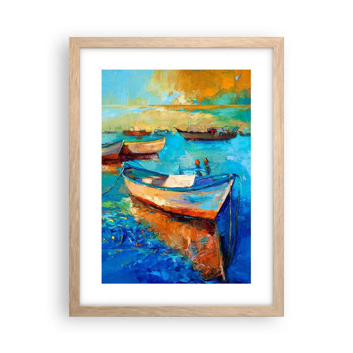 Plakat i ramme af lyst egetræ - I den sydlige bugt - 30x40 cm
