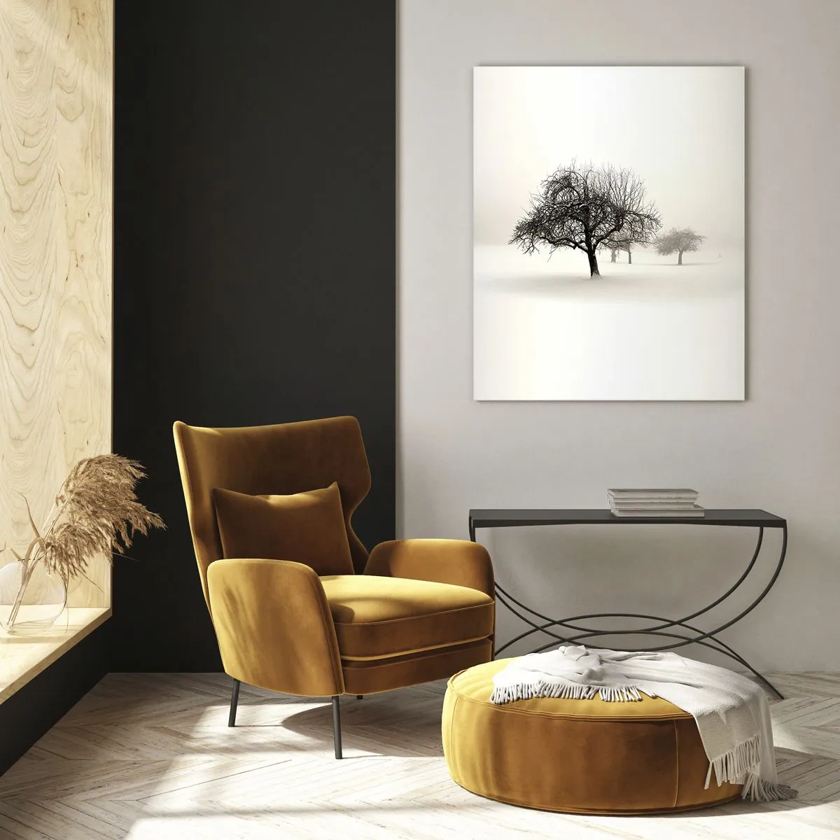 Billede på glas - Vintersøvn - 70x100 cm