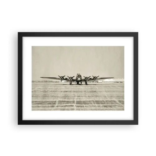 Plakat i sort ramme - Som altid klar - 40x30 cm