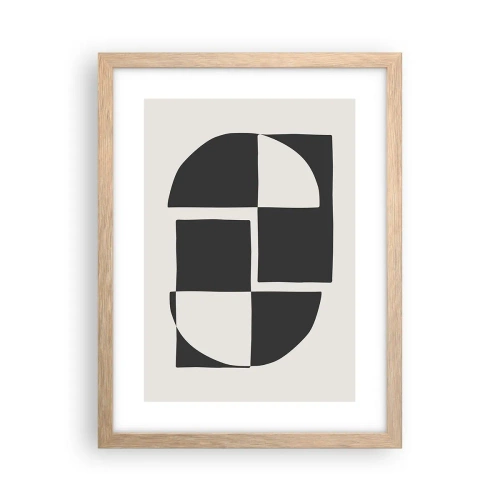 Plakat i ramme af lyst egetræ - Antitese - syntese - 30x40 cm