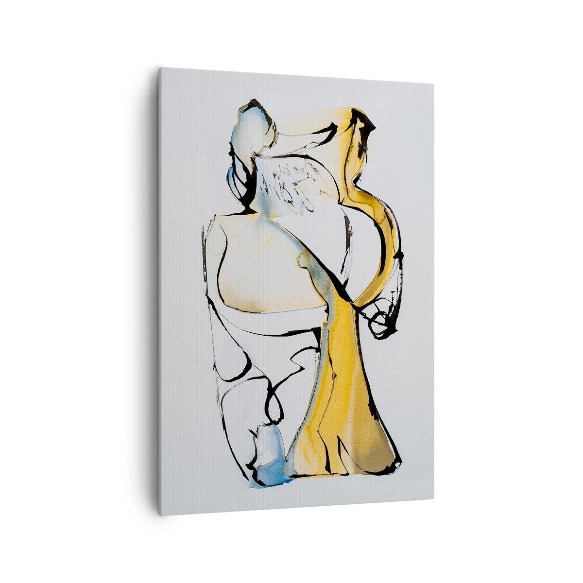 Lærredstryk - Billede på lærred - Abstraktion af glas - 70x100 cm