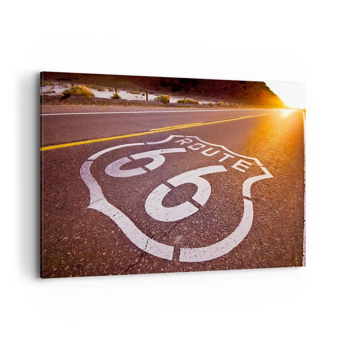 Lærredstryk - Billede på lærred - Den berømte Route 66 - 100x70 cm