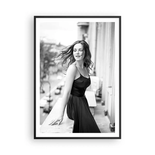 Plakat i sort ramme - Bestemt en pariser - 70x100 cm