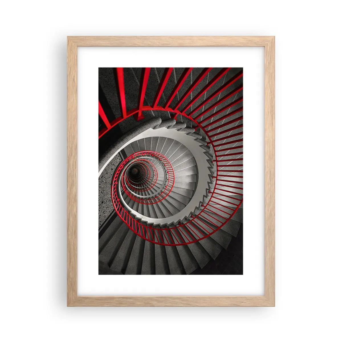 Plakat i ramme af lyst egetræ - Arkitektoniske lege - 30x40 cm