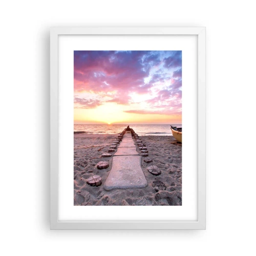 Plakat i hvid ramme - Et øjeblik med en dybtgående oplevelse - 30x40 cm