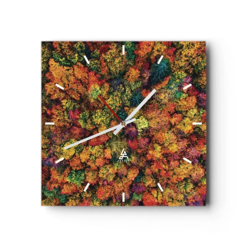 Vægur, Uret - Buket af efterårstræer - 30x30 cm
