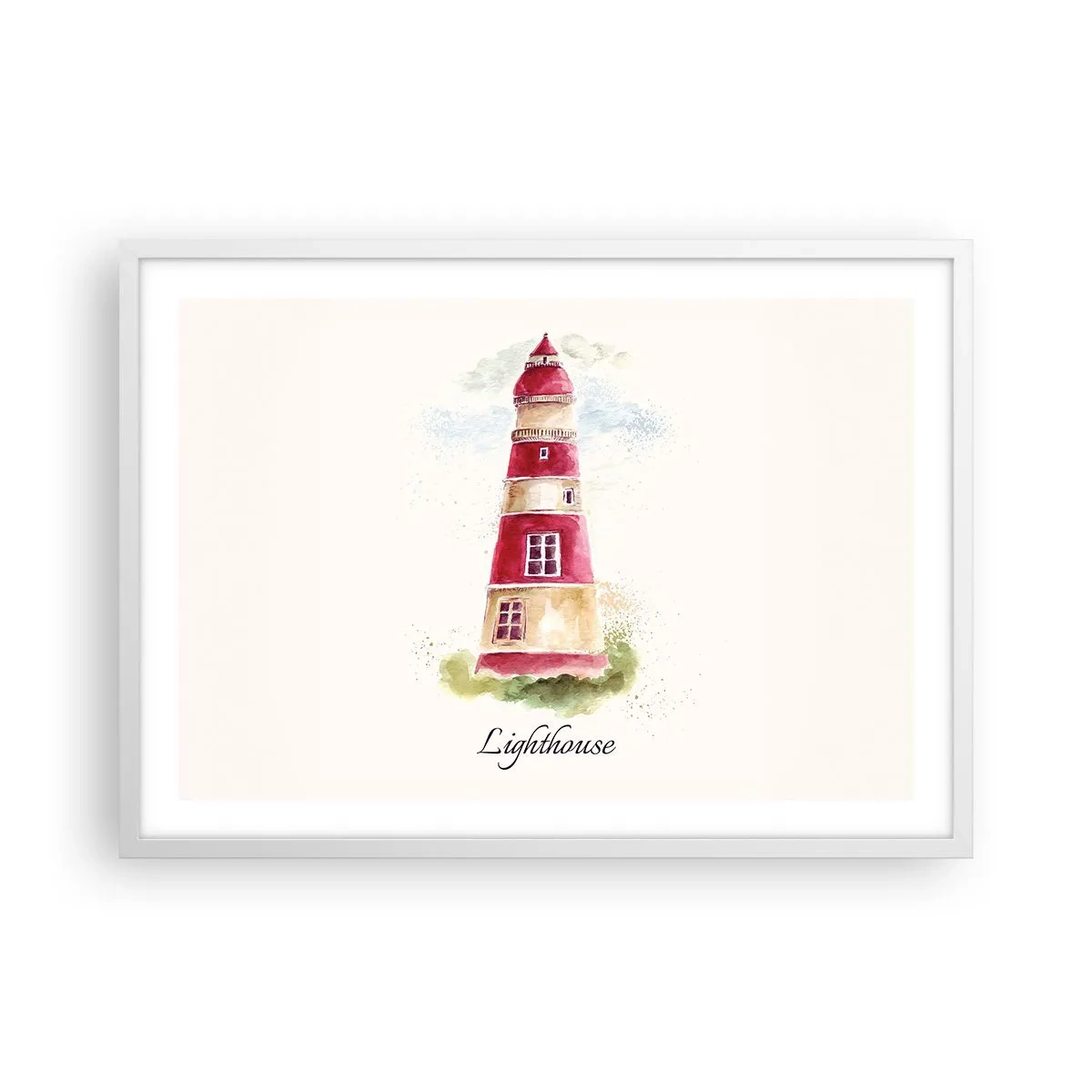 Plakat i hvid ramme - Altid vejret omkring - 70x50 cm