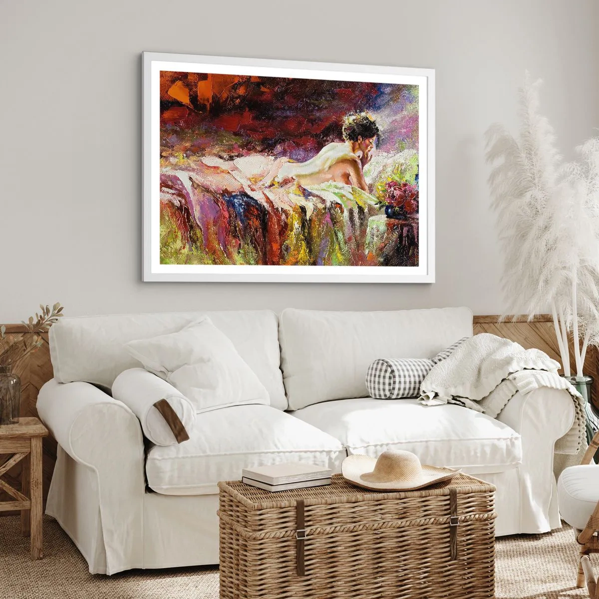 Plakat i hvid ramme - Eftertænksom Venus - 50x40 cm