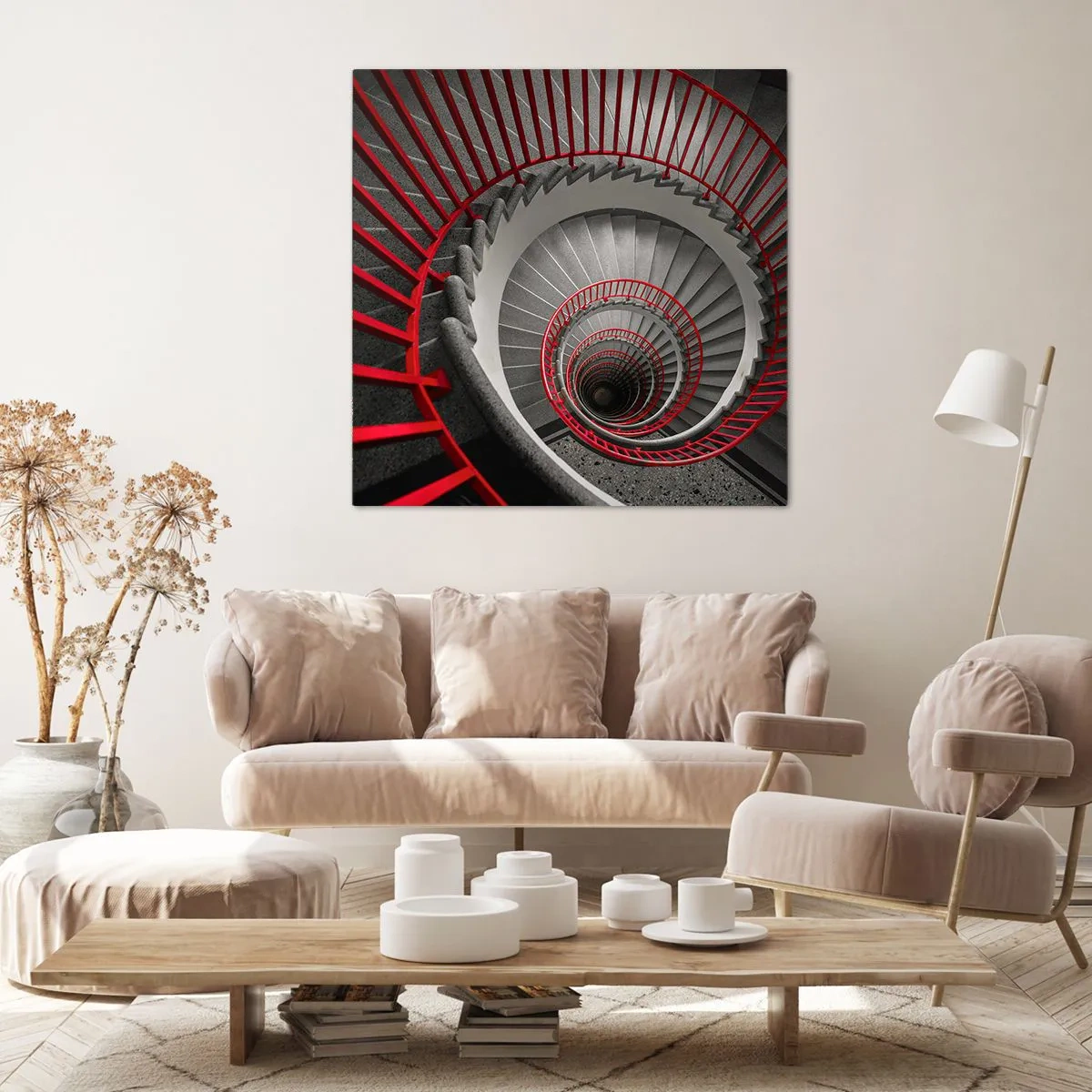 Lærredstryk - Billede på lærred - Arkitektoniske lege - 30x30 cm