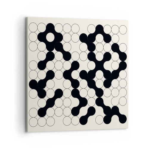 Lærredstryk - Billede på lærred - Kinesisk spil - variation - 50x50 cm