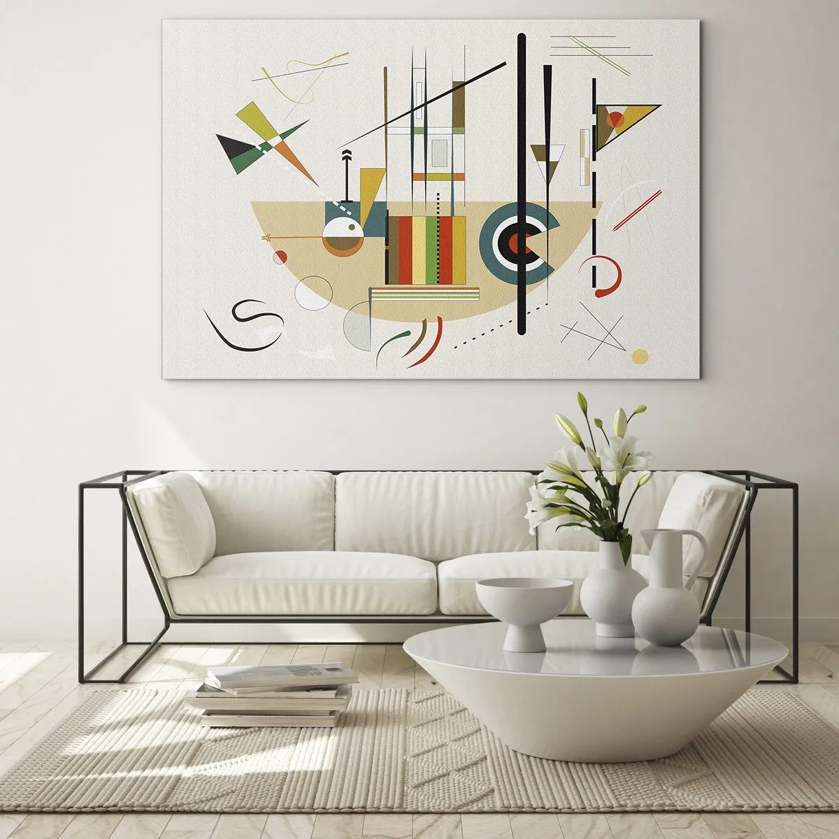 Billede på glas - Og verden griner - 100x70 cm