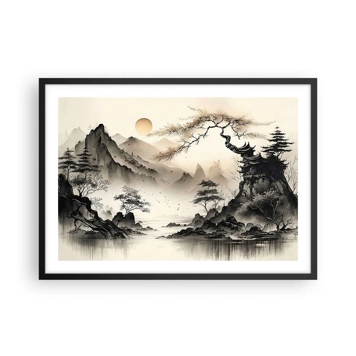 Plakat i sort ramme - Orientens unikke charme - 70x50 cm