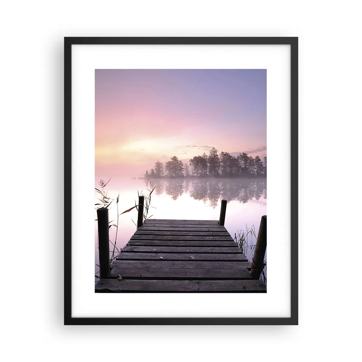 Plakat i sort ramme - Ud af den lilla tåge... - 40x50 cm