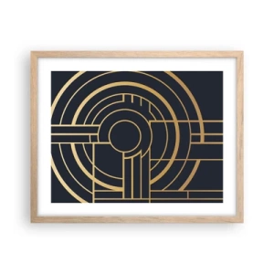 Plakat i ramme af lyst egetræ - At vende tingene på hovedet - 50x40 cm