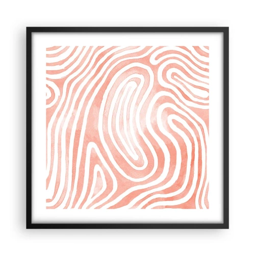 Plakat i sort ramme - I en labyrint af koraller - 50x50 cm